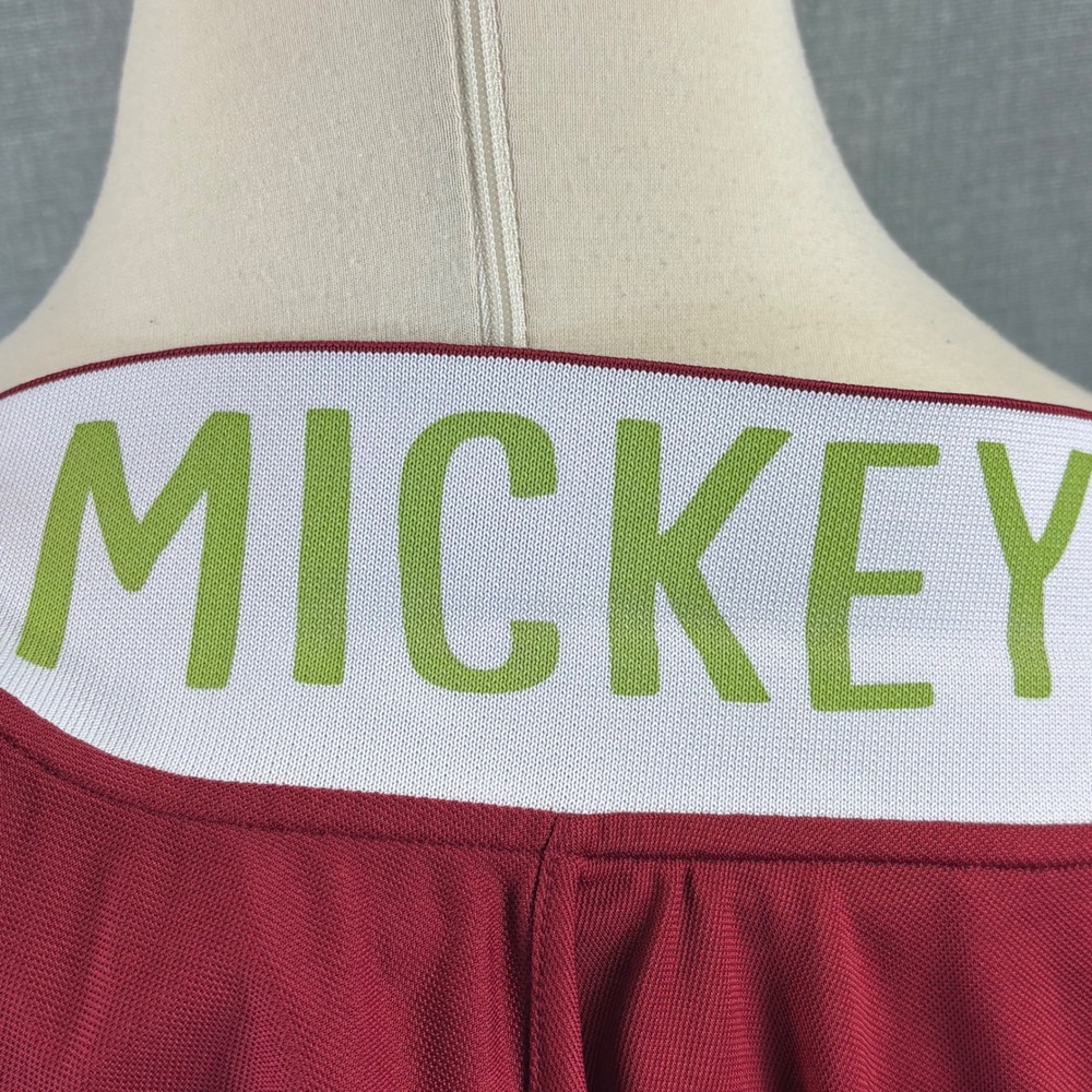 Disney Mickey Mouse Mens Short Sleeve Polo Shirt Maroon Red Size 100/Medium - Picture 4 of 7